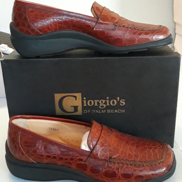 New Giorgio's of palm beach women's crocodile loafers - Picture 1 of 5